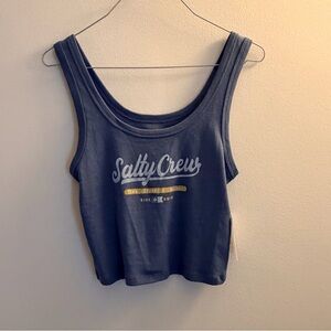 NWT Salty Crew Blue Graphic Crop Tank Top